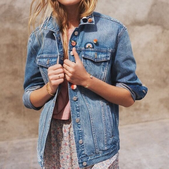 Madewell The Oversized Jean Jacket Medium Wash - Picture 10 of 10
